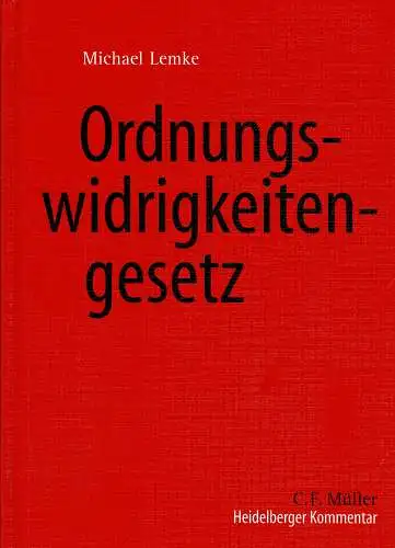 Heidelberger Kommentar zum Ordnungswidrigkeitsgesetz. 