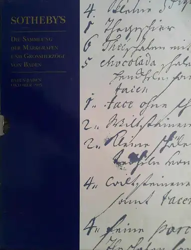 Die Sammlung der Markgrafen und Grossherzöge von Baden (6 Bände). 