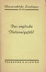 Das englische Nationalgefühl: Seine Entwicklung und seine Kritik in der Englischen Literatur. 