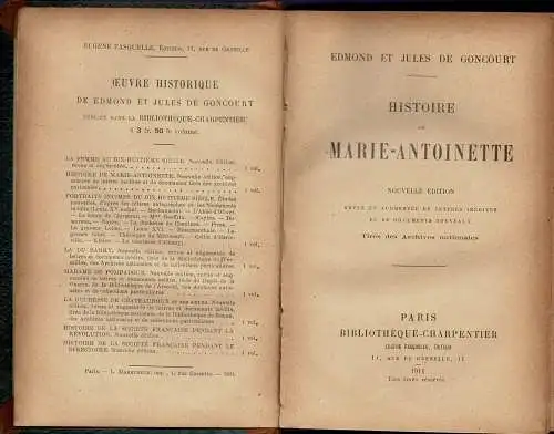 Histoire de Marie-Antoinette. 