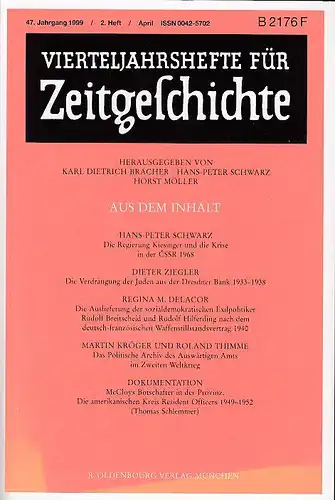 Vierteljahreshefte für Zeitgeschichte. 47. Jahrgang, 2. Heft, April 1999. 