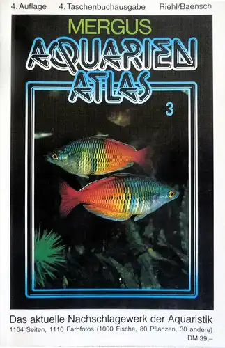 Aquarienatlas, Band 3, 2. Aufl., 1. TB-Ausgabe. 
