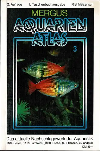 Aquarienatlas, Band 3, 2. Aufl., 1. TB-Ausgabe. 