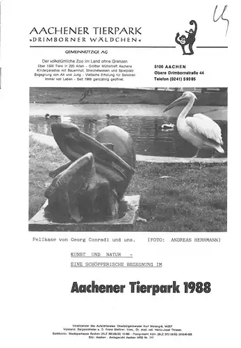 Jahresbericht 88 (Pelikane). 