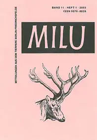Milu Band 11, Heft 1. 