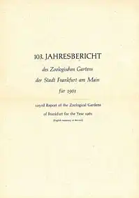 103. Jahresbericht 1961. 