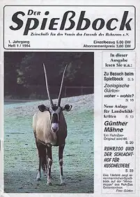 Zeitschrift “Der Spießbock”, Jg.1, Heft1. 