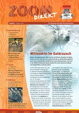 Zoom direkt. Ein Newsletter des Ruhr Zoo Gelsenkirchen. Ausgabe 3, August 2004. 