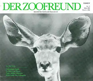 Der Zoofreund - Zeitschrift d. Zoofreunde Hannover; Nr. 71. 