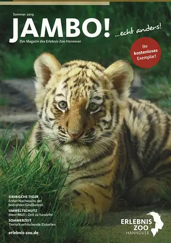 Jambo!, das Magazin des Erlebnis-Zoo Hannover, Sommer 2019. 
