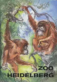 Zooführer mit Faltplan (Zeichnung Orangs). 