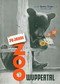 Zooführer (junger Kragenbär, 70 Jahre Zoo Wuppertal). 