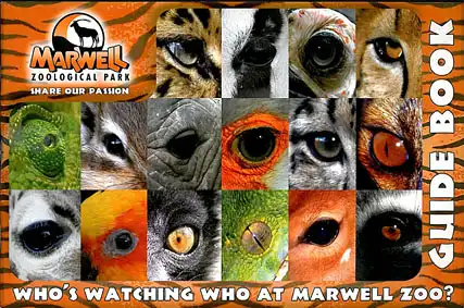 Guide Book. Who's watching who at Marwell Zoo? (versch. Tieraugen). 