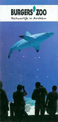 Faltplan mit Info Natürlich in Arnheim (Hai und Besucher). 