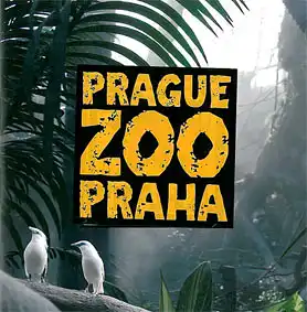 Zooführer (zwei Balistare im Vogelhaus) zentrales Logo mit Aufkleber neuem Logo überklebt, innen ebenfalls. 
