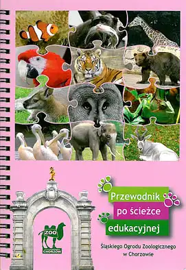 Zooführer (Bilder als Puzzle, rosa Hintergrund). 