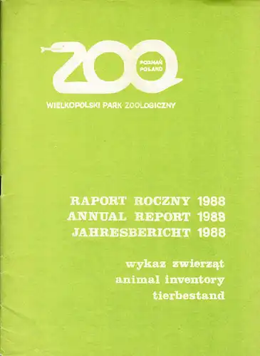 Jahresbericht (Tierbestand) 1988. 