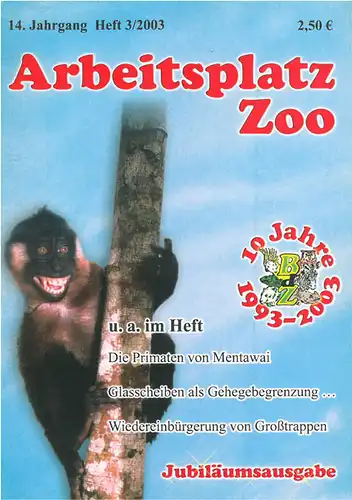 Arbeitsplatz Zoo Heft 3-2003. 