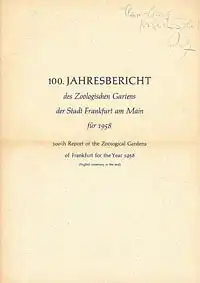 100. Jahresbericht (1958). 