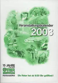 Veranstaltungskalender 2003. 