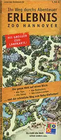 Faltplan mit Kurzinfo "Ihr Weg durchs Abenteuer". 