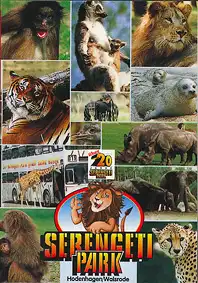 Führer "über 20 Jahre Serengeti Park" (versch. Fotos, unten rechts Gepard). 