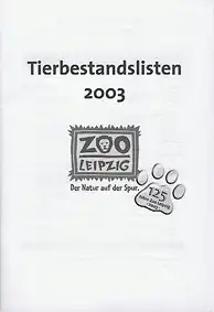 Tierbestand 2003. 