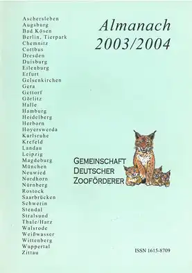 Gemeinschaft Deutscher Zoof?rderer. Almanach 2003/2004. 