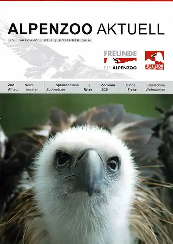 Alpenzoo Aktuell, Vereinszeitung des Vereins der Freunde des Alpenzoo, Nr. 4, 2019, Jg. 40. 