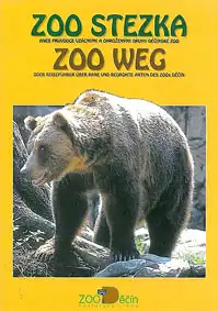 Zoo Weg oder Reiseführer über rare und bedrohte Arten des Zoos Decin (Bär). 