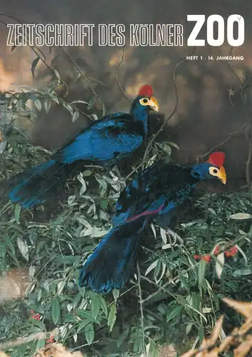 Die Zeitschrift des Kölner Zoos, H. 1, 14. JG. 