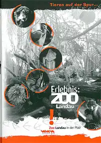 Zooführer (Ringbuch-Ordner, sw Bilder, "Tieren auf der Spur..."). 