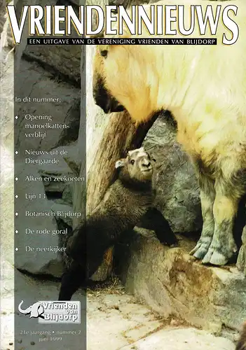 Vriendennieuws 21e jg, juni 1999, nr 2. 