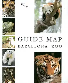 Guide Map Barcelona Zoo (Panda, Tiger und 5 kleine Fotos). 