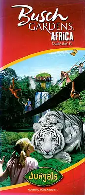 Besucherinfo "Busch Gardens Africa" (u.a. Wei?er Tiger). 