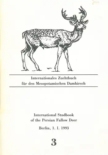 Int. Zuchtbuch für den Mesopotamischen Damhirsch 3. 