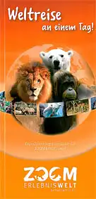 "Expeditionsbegleiter" ("Weltreise an einem Tag!", Globus mit Löwe, Eisbär, Orang, orange). 