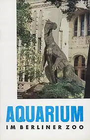 Wegweiser Aquarium (Dinosaurier-Statue) Schrift Aquarium blau; mit Tierbestand o.J. (1.091 Arten). 