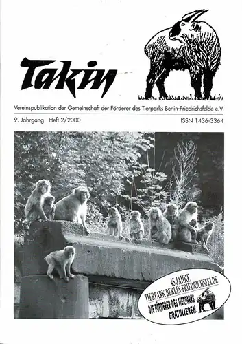 Takin (Vereinspublikation), 9. Jahrgang, Heft 2/2000. 