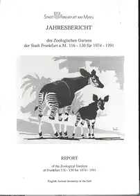 116.-130.Jahresbericht 1974-1991 incl. Tierbestand zum 1. Jan 1991. 