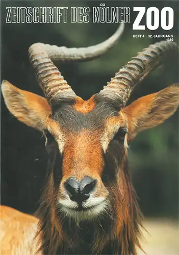 Die Zeitschrift des Kölner Zoos, H. 4, 32. JG. 