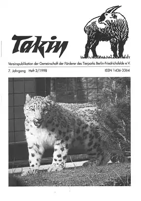 Takin (Vereinspublikation), 7. Jahrgang, Heft 2/1998. 