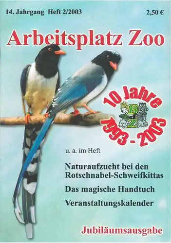Arbeitsplatz Zoo Heft 2-2003. 