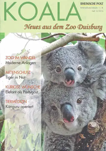 Zoo-Journal Koala, Heft 10/2016. 