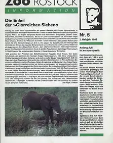 Zoo-Info Nr. 5, 2. Halbjahr 1995. 