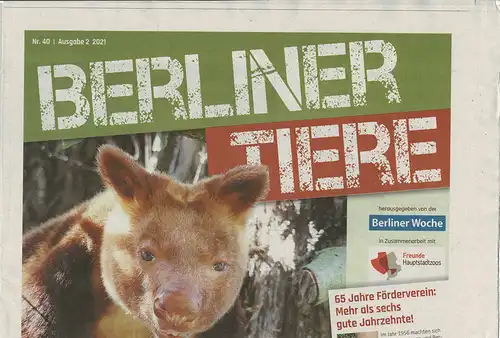 Berliner Tiere. Nr. 40, Ausgabe 2-2021. 