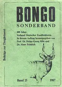 Bongo Band 13, Sonderband 100 Jahre Verband deutscher Zoodirektoren. 