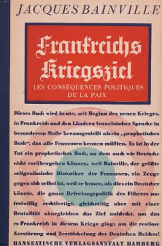 Frankreichs Kriegsziel. 