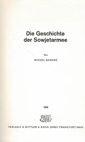 Die Geschichte der Sowjetarmee. 