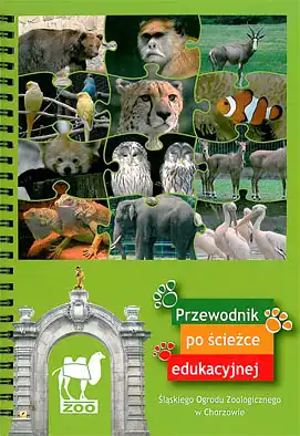 Zooführer (Bilder als Puzzle, grüner Hintergrund). 